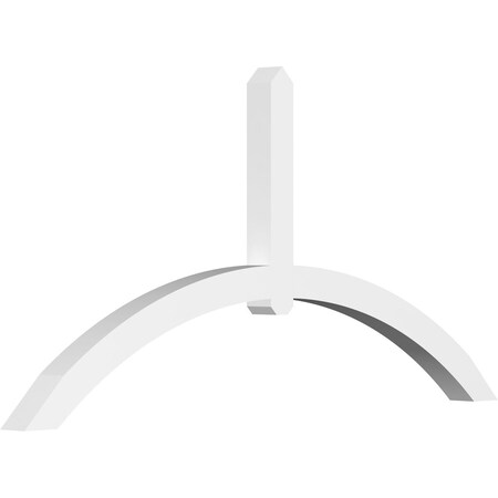 Ekena Millwork Archdale Architectural Grade PVC Gable Bracket, 84"W x 42"H x 4"D x 4"F, 12/12 Pitch GBP084X42X0404ARC00